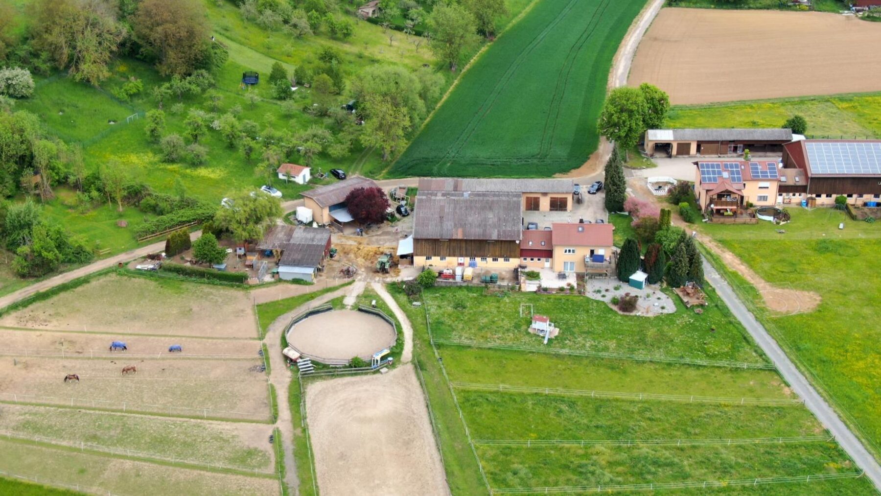 Luftbild der Wannenhöfe